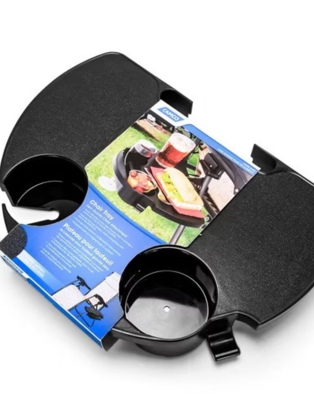 Camco Zero Gravity Chair Tray - A Convenient Tray for Snacks and Drinks NWT